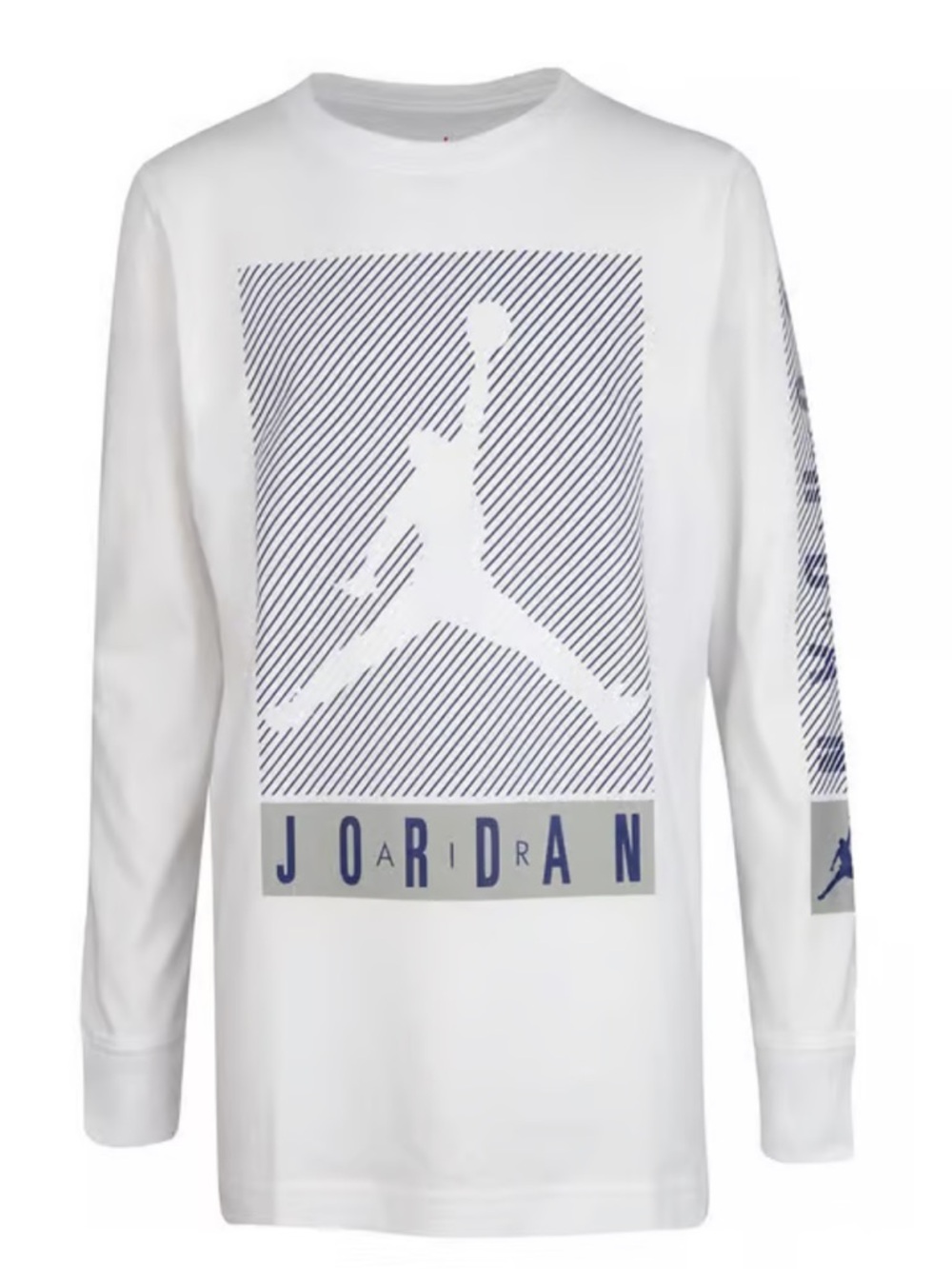 Boys White Jumpman Blinds Regular Fit Logo T-Shirt 162